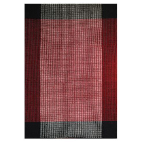 Image of Inrugs Ellora Black/red Woven Rug - 200cm X 140cm (6 Ft 6.5 In X 4 Ft 7 In)