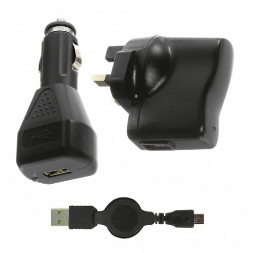 Image of Micro Usb 3in1 Mains, In-car And Usb Charger