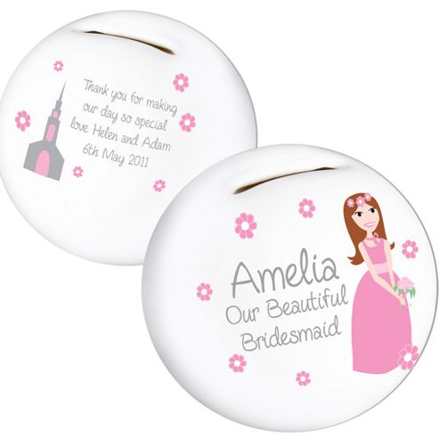 Image of Personalised Fabulous Bridesmaid Money Box
