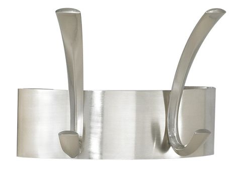 Image of Safco Curve Coat Rack 2 Hook In Silver