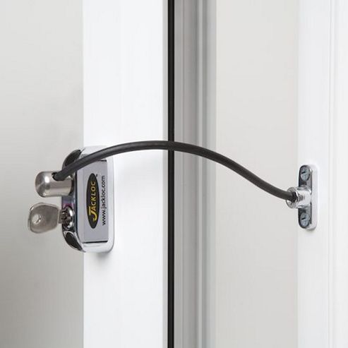 Image of Jackloc Window And Door Restrictor Polished Chrome