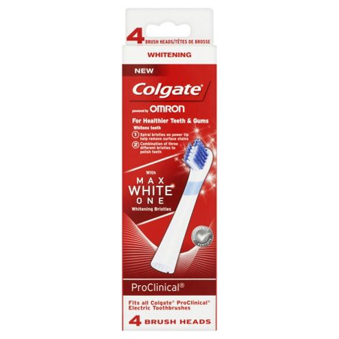 Image of Colgate Pro Clinical Max White One Electric Toothbrush Refills - 4 Pack