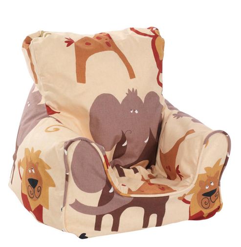 Image of Just 4 Kidz Kids Practical Bean Chair - Roar Natural