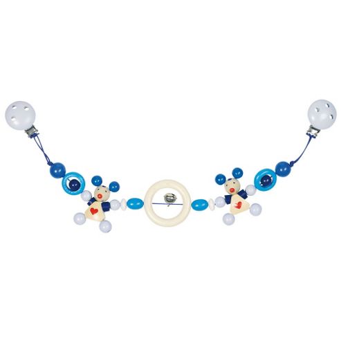 Image of Heimess 763540 Wooden Pram String Clip On (blue Mouse)