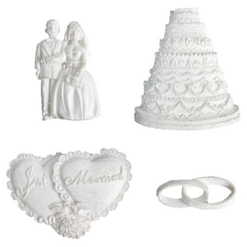 Image of Resin Wedding Shapes 4 Pieces