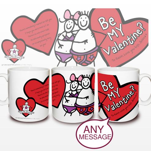 Image of Personalised Purple Ronnie Be My Valentine Mug