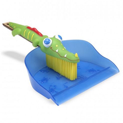 Image of Melissa & Doug Augie Alligator Kids Dustpan & Brush