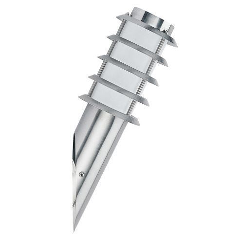 Image of Wharf Ip44 Outdoor Angled Wall Lantern In Stainless Steel
