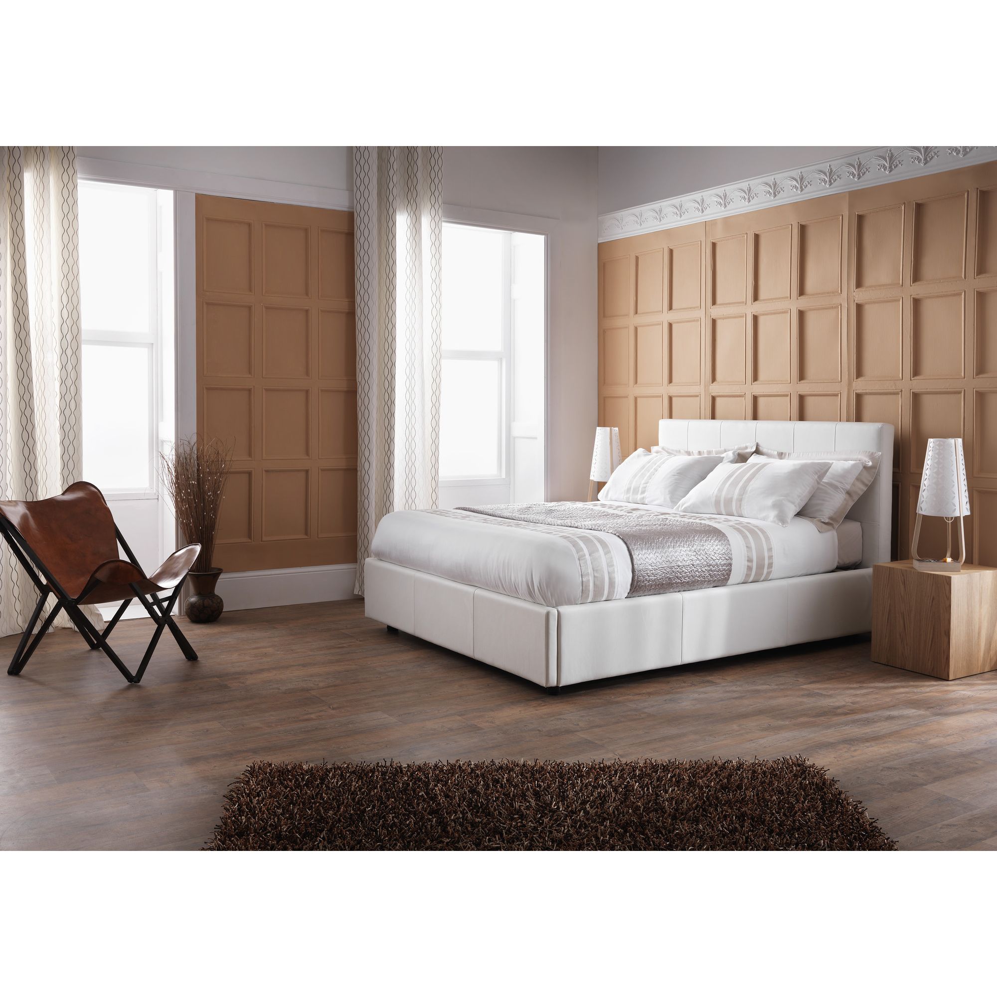Serene Furnishings Lucca Ottoman Bed - Stone - Double at Tesco Direct