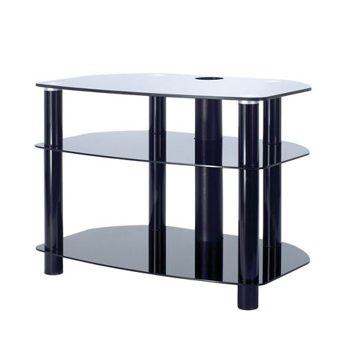Image of Alphason Sona, 3 Shelf Black Tv Stand For Tv's Up To 32