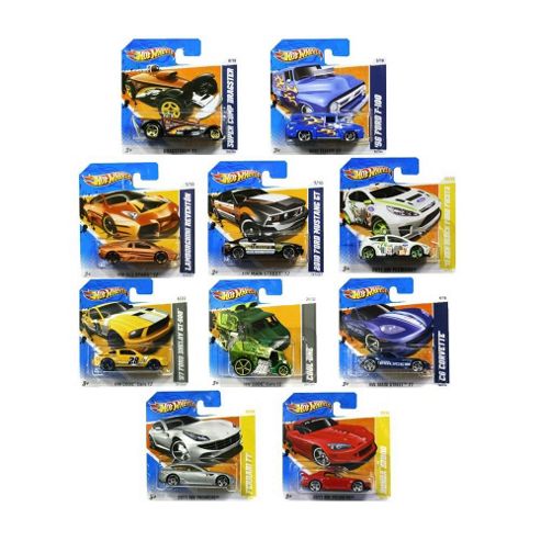 Image of Set Of Ten Random Hot Wheels Cars