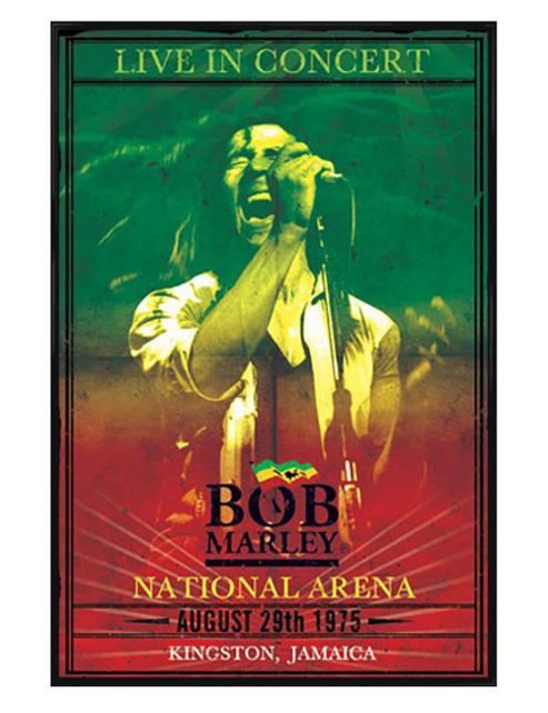 Image of Bob Marley Gloss Black Framed Live In Concert Poster