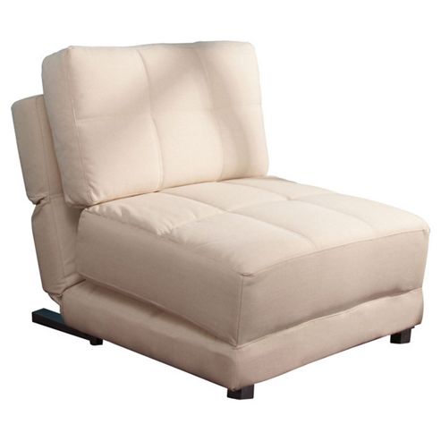 Image of Leader Lifestyle Rita Futon Chair Bed - Beige Fabric
