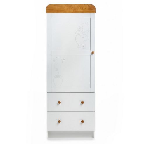 Image of Disney Winnie The Pooh Single Wardrobe - White With Pine Trim