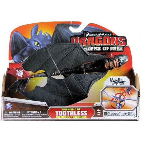 Image of Dreamworks Dragons Defenders Of Berk Toothless Night Fury Barrel Roll Action