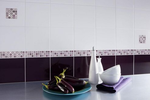 Image of Colour Palette Aubergine Gloss Ceramic Wall Tile 148x148mm Box Of 44 (0.96 M-- / Box)