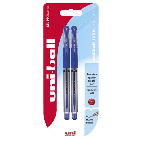 Image of Uni-ball 151 Gel Grip Blue Twin Pack