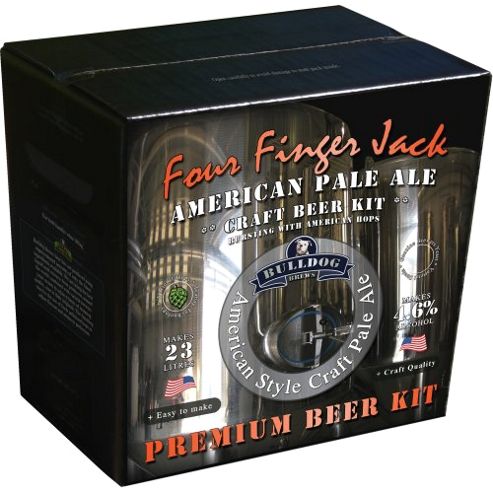 Image of Bulldog Home Brew Beer Kit - Four Finger Jack, American Pale Ale (46% Abv) - 40 Pints
