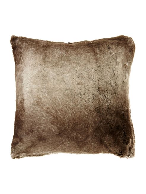 Image of Linea Brown Faux Fur Cushion