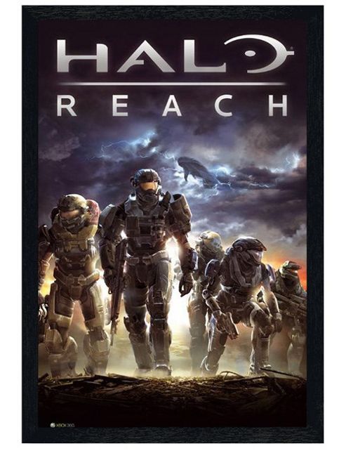 Image of Halo Reach Black Wooden Framed Poster