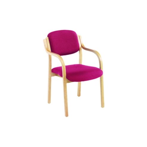 Image of Jemini Wood Frame Side Chair With Arms Claret Kf03515