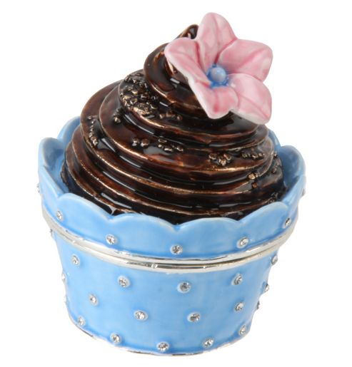 Image of Mini Chocolate Swirl Cake Treasured Trinket Pot