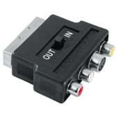 Hama Video Adapter 4-pin S-VHS Socket/ 3 RCA (phono) Jacks - Scart Plug