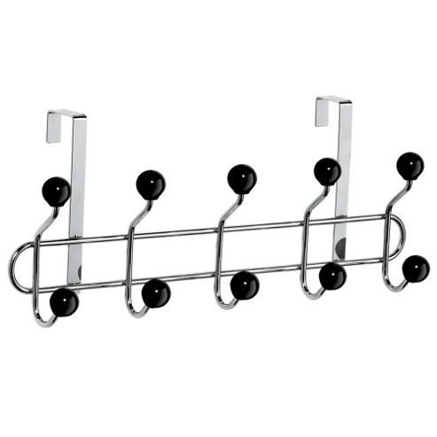 Image of Sputnik - Over Door 10 Hook Rack - Silver / Black