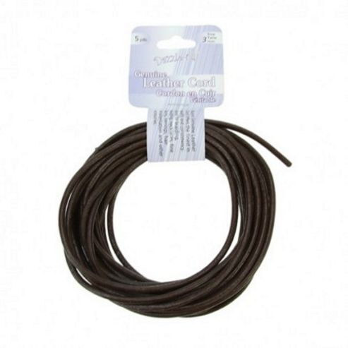 Image of Leather Cord 3mm Round Brown 5yds