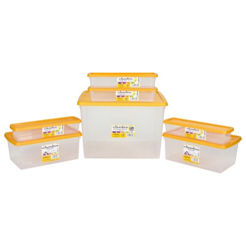 Image of Wham Plastic Storage Box Bundle - 50l - 7 Pack