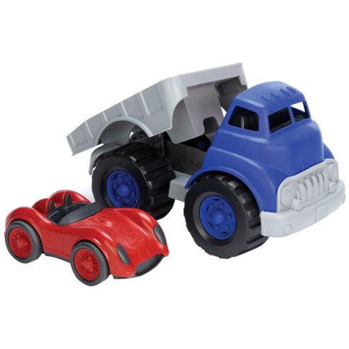 Image of Green Toys Flra-1481 Flatbed Truck With Race Car
