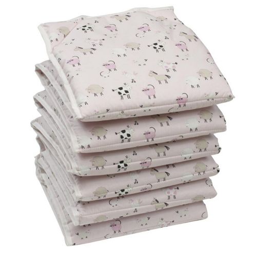 Image of Babydan All Round Cot Bumper 4 Sided Pink Farm