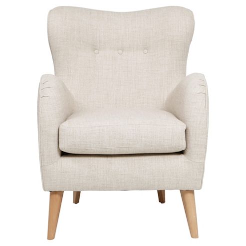 Image of Julianne Felt Effect Armchair, Oatmeal