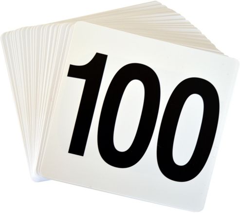 Image of Table Number Card Set 1-100. Great For Catering, Weddings, Events