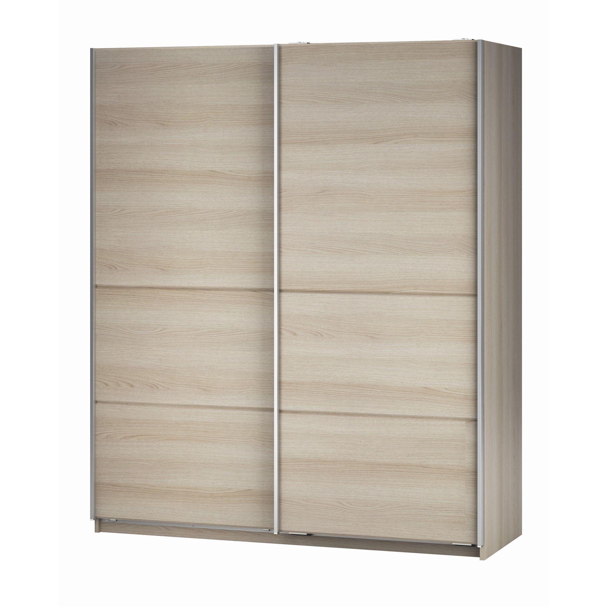 Altruna Elmont Plain Slider Wardrobe in Light Oak Veneer at Tesco Direct