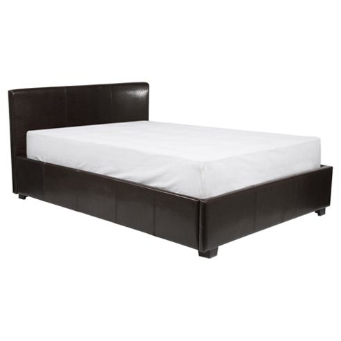Image of Eden King Faux Leather Bed Frame, Brown