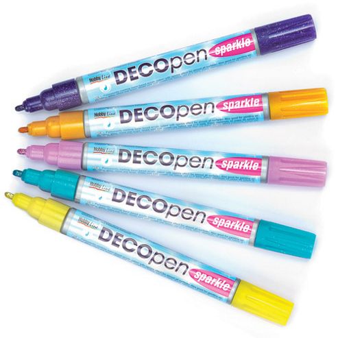Image of Pearlised Acrylic Deco Pens - Pack A (pack Of 5)