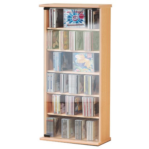 Image of Vcm Vetro Cd / Dvd Storage Tower - Beech