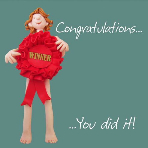 Image of Holy Mackerel Congratulations You Did It! Greetings Card