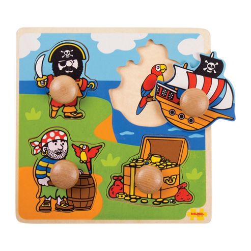 Image of Bigjigs Toys Bj522 My First Peg Puzzle Pirate