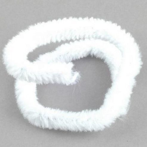 Image of Chenille 12mm White Bulk Pack Of 100