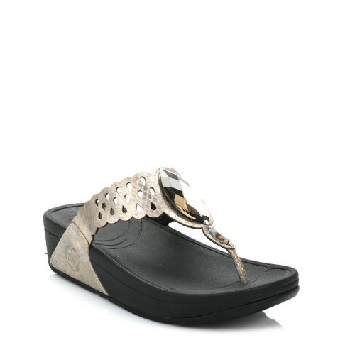 FitFlop Womens Gold Bijoo Sandals