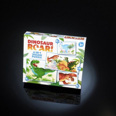 Image of Paul Lamond's Dinosaur Roar! 4-in-1 Jigsaw Puzzles For 3yrs+