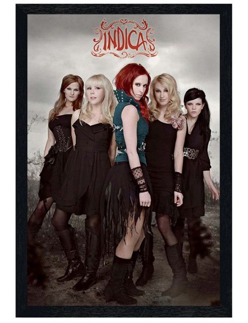 Image of Indica Black Wooden Framed Jenny, Laura, Jonsu, Heini And Sirkku Poster