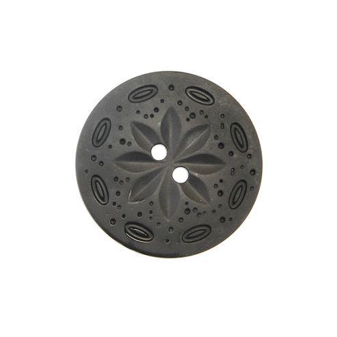 Image of Dill Buttons 30mm Engraved Round Black