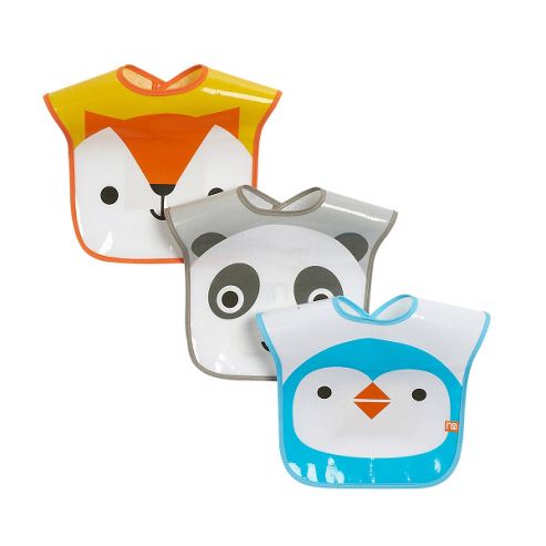 Image of Mothercare Animal Face Bibs - 3 Pack