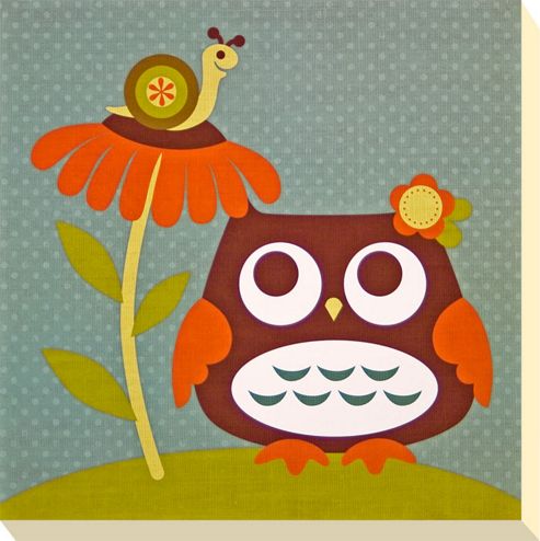 Image of Owl & Friends Canvas Picture 2