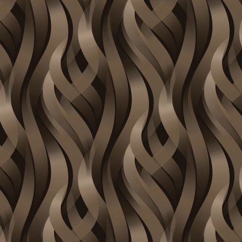 Image of Muriva Ribbons Wallpaper - Chocolate