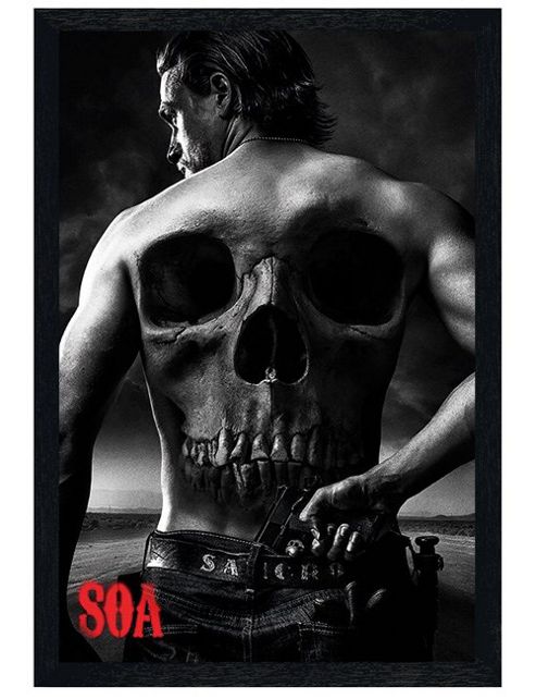 Image of Sons Of Anarchy Black Wooden Framed Jax Soa Poster