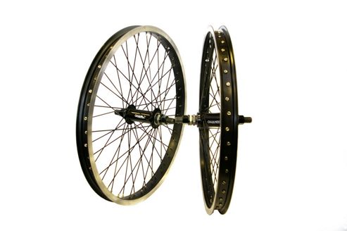 Image of Bmx Wheelset Black 14mm Axles 48 Spoke